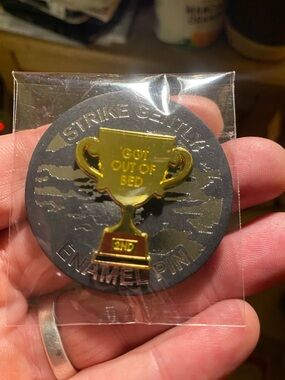 Brand New In Packaging Strike Gently Gold 2nd Place Got Out Of Bed Trophy